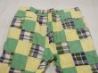 画像13: 70s Berle MADRAS CHECK PATCHWORK SLACKS PANTS (13)