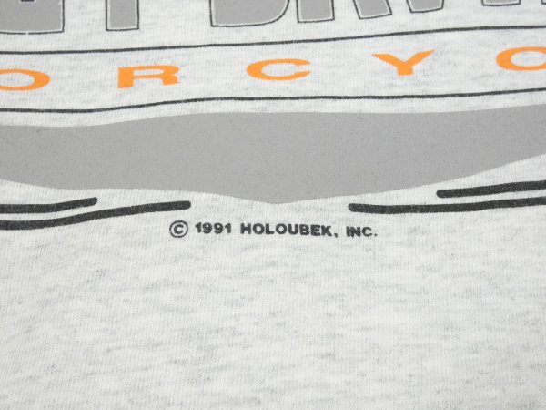 画像7: 90s HARLEY DAVIDSON OFFICIAL TWO TONE SLEEVE BOTH SIDE PRINT T-SHIRT (7)