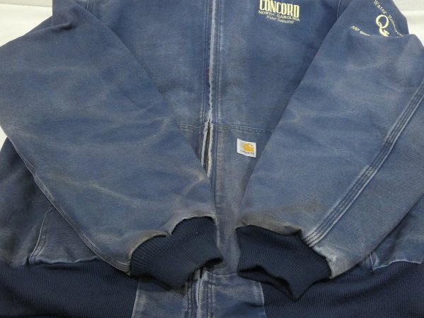 画像8: 00s Carhartt NAVY DUCK ACTIVE JACKET  (8)