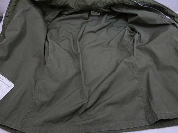 画像9: 60s '65 US ARMY M-65 COTTON SATEEN OG-107 FIELD JACKET 1ST TYPE ALUMINUM ZIPPER M-R (9)