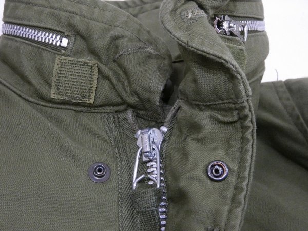 画像4: 60s '65 US ARMY M-65 COTTON SATEEN OG-107 FIELD JACKET 1ST TYPE ALUMINUM ZIPPER M-R (4)