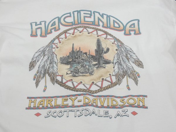 画像12: 90s HARLEY DAVIDSON OFFICIAL BLUR PRINT LOGO DEALER SHOP LONG SLEEVE T-SHIRT (12)