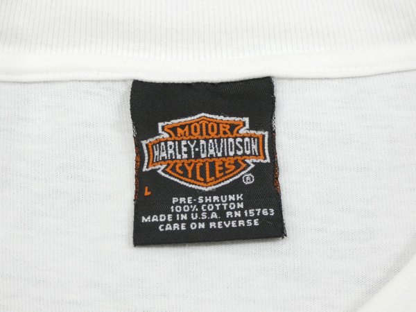 画像3: 90s HARLEY DAVIDSON OFFICIAL BLUR PRINT LOGO DEALER SHOP LONG SLEEVE T-SHIRT (3)