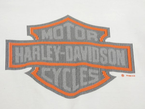 画像6: 90s HARLEY DAVIDSON OFFICIAL BLUR PRINT LOGO DEALER SHOP LONG SLEEVE T-SHIRT (6)