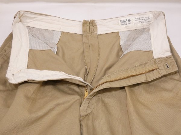 画像5: 50s '59 US ARMY UNIFORM TWILL CHINO SHORTS (5)