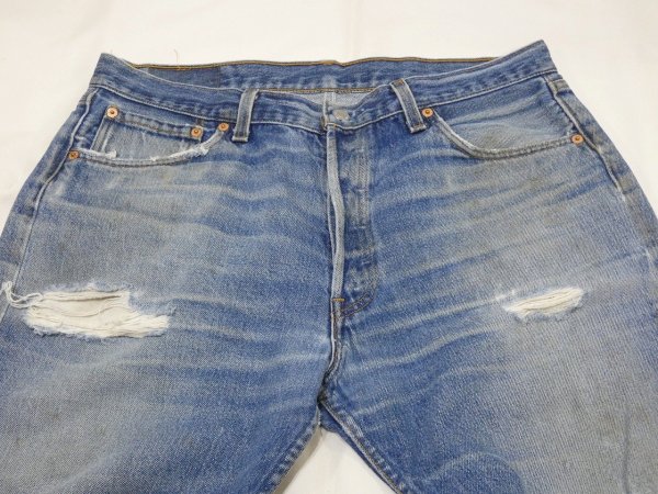 画像4: 90s Levi's 501 DENIM PANTS DISTRESSED & HUGE MADE IN USA (3) (4)