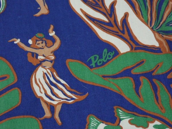 画像8: 90s Ralph Lauren POLO SPORT COTTON HAWAIIAN ALOHA SHIRT (8)