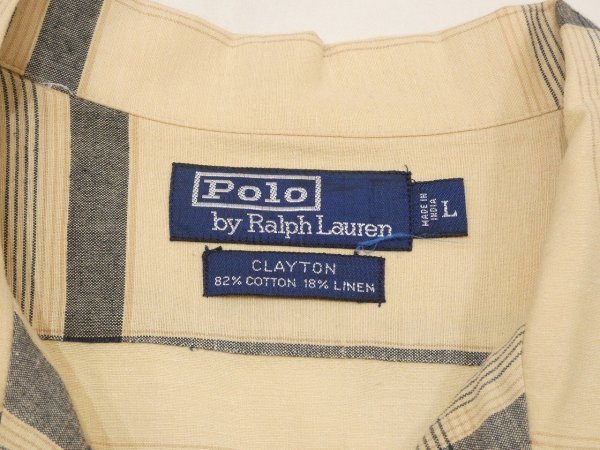 画像3: 90s Polo Ralph Lauren CLAYTON COTTON×LINEN PLAID S/S SHIRT  (3)