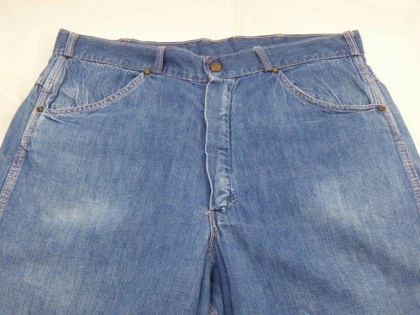 画像4: 60s BLUE TOP DENIM PAINTER WORK PANTS (4)