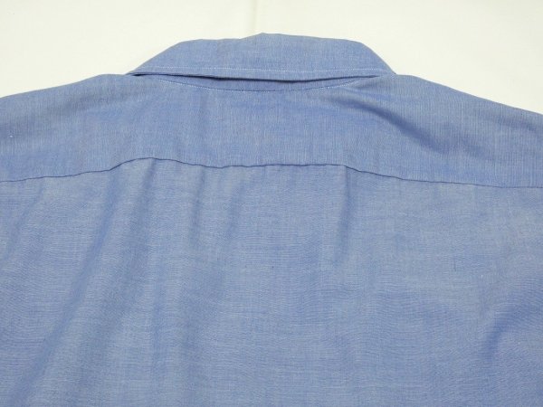 画像7: 70s Jordan Marsh by Hathaway CHAMBRAY OPEN COLLAR S/S SHIRT (7)