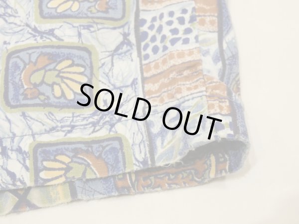 画像9: 50s 60s Duke Kahanamoku ALL OVER STRIPE （BORDER) PATTERN COTTON HAWAIIAN SHIRT (9)