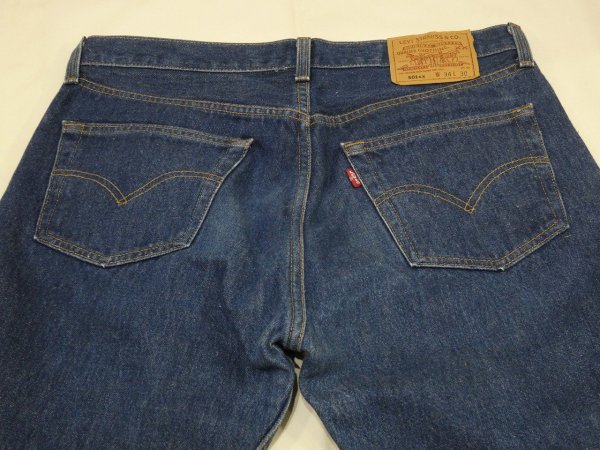 画像8: 00s Levi's 501 DARK BLUE DENIM PANTS  (8)