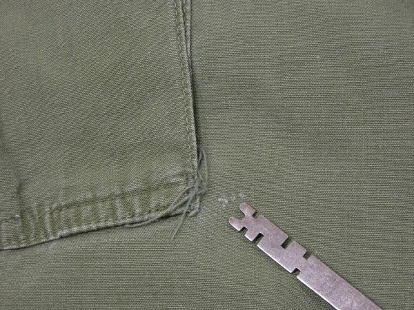 画像12: 60s US ARMY NON RIP JUNGLE FATIGUE TROUSERS PANTS 3rd DPSC MADE ZIPPER FLY (12)