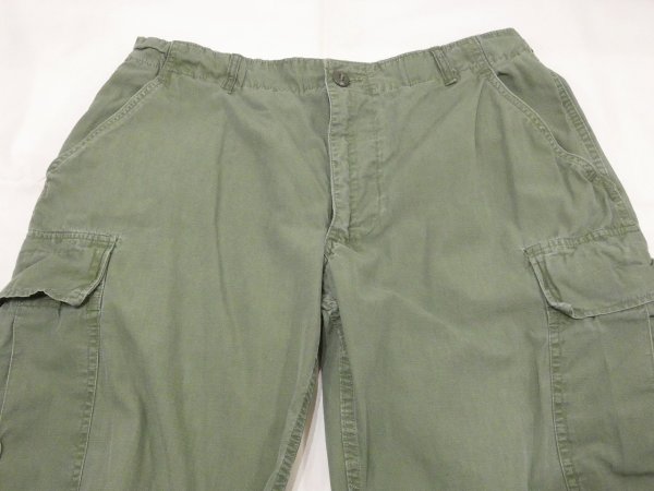 画像4: 60s US ARMY NON RIP JUNGLE FATIGUE TROUSERS PANTS 3rd DPSC MADE ZIPPER FLY (4)