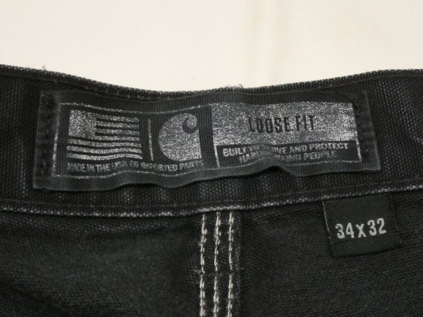 画像5: 20s Carhartt DOUBLE KNEE BLACK DUCK PAINTER WORK PANTS MADE IN USA (5)