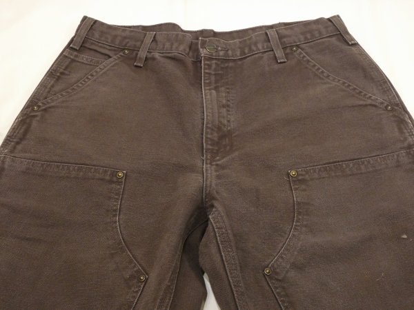画像4: 20s Carhartt DOUBLE KNEE DARK BROWN DUCK PAINTER WORK PANTS  (4)