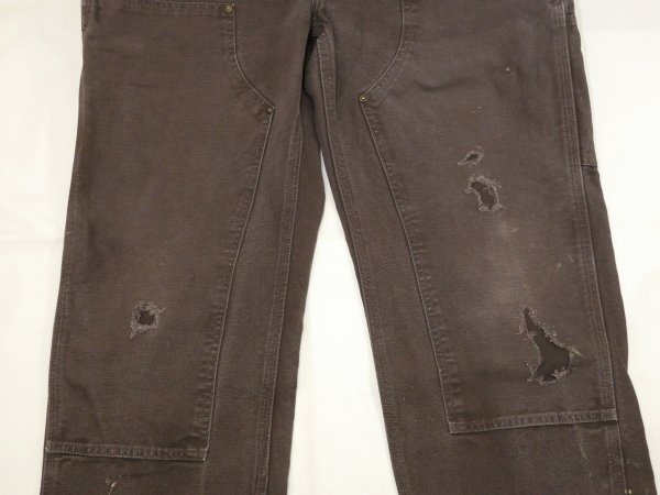 画像7: 20s Carhartt DOUBLE KNEE DARK BROWN DUCK PAINTER WORK PANTS  (7)