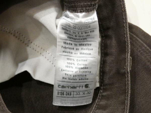 画像6: 20s Carhartt DOUBLE KNEE DARK BROWN DUCK PAINTER WORK PANTS  (6)
