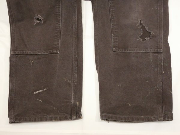 画像8: 20s Carhartt DOUBLE KNEE DARK BROWN DUCK PAINTER WORK PANTS  (8)