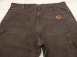 画像9: 20s Carhartt DOUBLE KNEE DARK BROWN DUCK PAINTER WORK PANTS  (9)