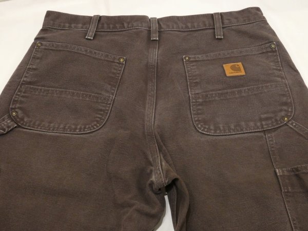 画像9: 20s Carhartt DOUBLE KNEE DARK BROWN DUCK PAINTER WORK PANTS  (9)