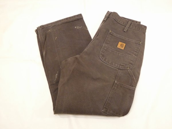画像3: 20s Carhartt DOUBLE KNEE DARK BROWN DUCK PAINTER WORK PANTS  (3)