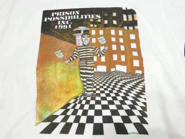 画像5: 90s FRUIT OF THE LOOM PRISON POSSIBILITIES INC PRINT T-SHIRT (5)