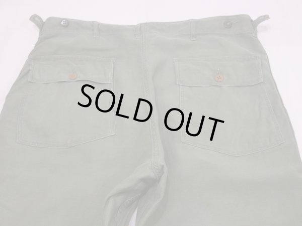 画像10: 50s US ARMY OG-107 COTTON SATEEN UTILITY TROUSERS BAKER PANTS 1st (10)