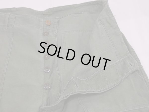 画像5: 50s US ARMY OG-107 COTTON SATEEN UTILITY TROUSERS BAKER PANTS 1st (5)
