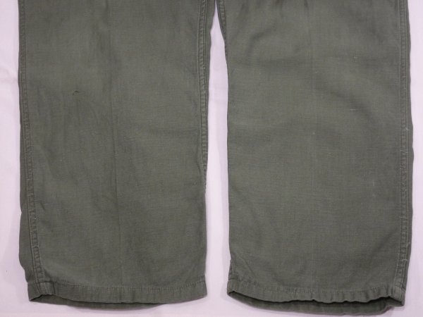 画像7: 50s US ARMY OG-107 COTTON SATEEN UTILITY TROUSERS BAKER PANTS 1st (7)