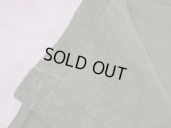 画像6: 50s US ARMY OG-107 COTTON SATEEN UTILITY TROUSERS BAKER PANTS 1st (6)