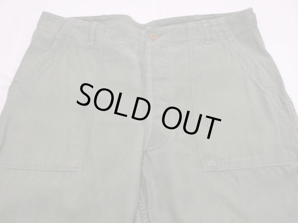 画像4: 50s US ARMY OG-107 COTTON SATEEN UTILITY TROUSERS BAKER PANTS 1st (4)