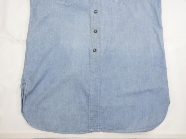 画像9: 30s THE BRAVE MAN CHAMBRAY SHIRT with CHIN STRAP (9)