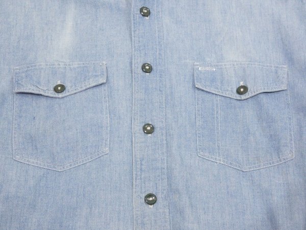 画像8: 30s THE BRAVE MAN CHAMBRAY SHIRT with CHIN STRAP (8)