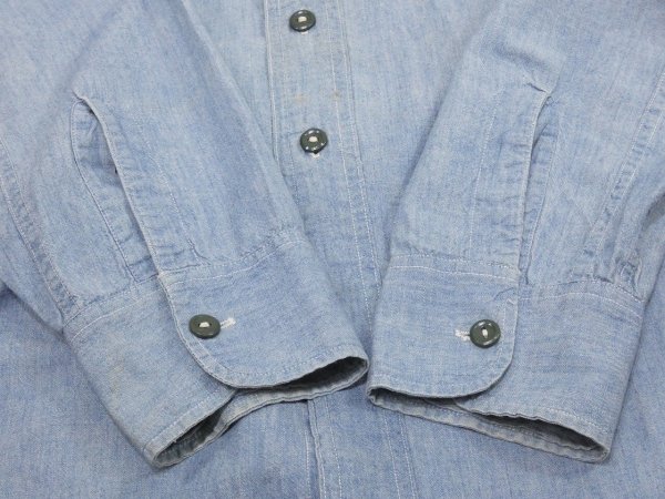 画像13: 30s THE BRAVE MAN CHAMBRAY SHIRT with CHIN STRAP (13)