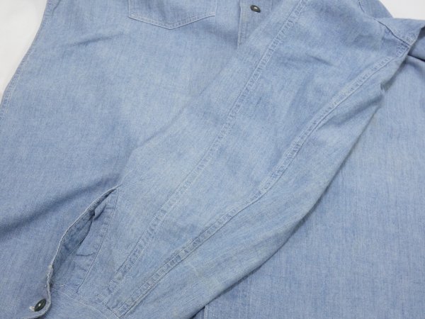画像15: 30s THE BRAVE MAN CHAMBRAY SHIRT with CHIN STRAP (15)