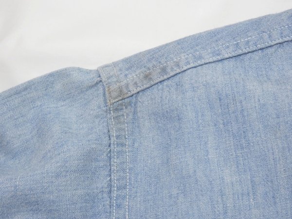 画像7: 30s THE BRAVE MAN CHAMBRAY SHIRT with CHIN STRAP (7)