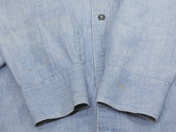 画像14: 30s THE BRAVE MAN CHAMBRAY SHIRT with CHIN STRAP (14)