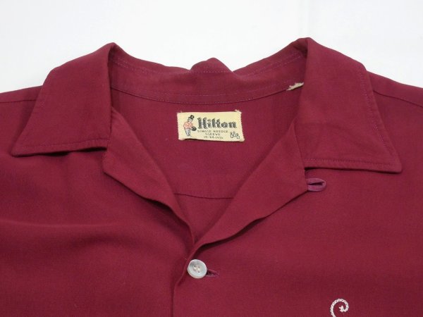画像4: 60s Hilton RAYON BOWLING SHIRT  (4)