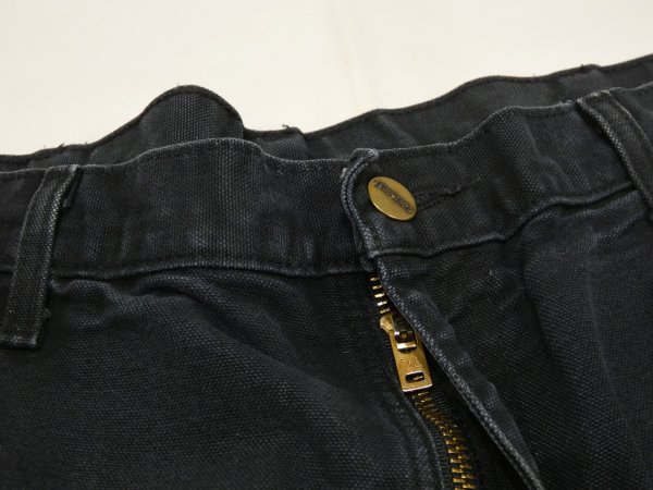 画像5: 00s Carhartt DOUBLE KNEE BLACK DUCK WORK PAINTER PANTS with PAINT (5)