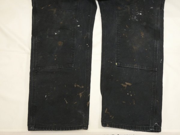 画像7: 00s Carhartt DOUBLE KNEE BLACK DUCK WORK PAINTER PANTS with PAINT (7)