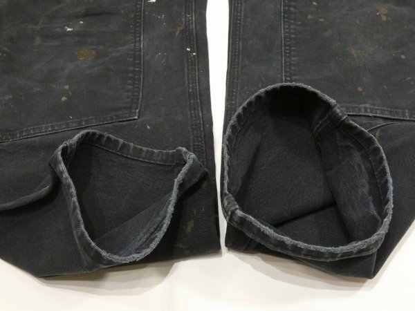 画像8: 00s Carhartt DOUBLE KNEE BLACK DUCK WORK PAINTER PANTS with PAINT (8)