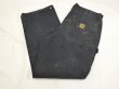 画像3: 00s Carhartt DOUBLE KNEE BLACK DUCK WORK PAINTER PANTS with PAINT (3)