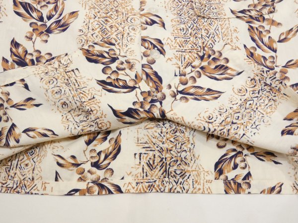 画像6: 60s Harris & Frank ALL OVER BORDER PATTERN COTTON HAWAIIAN SHIRT (6)