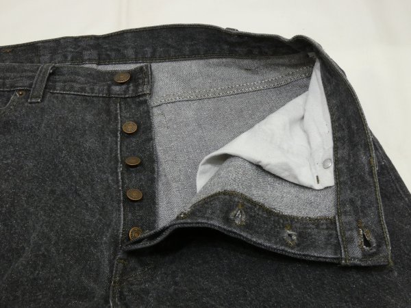 画像5: 80s Levi's 501- 0658 YARN DYED BLACK DENIM PANTS W36L30 MADE IN USA (5)