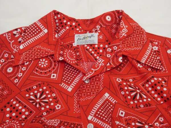 画像4: 70s Bellcraft BANDANA  ALL OVER PATTERN S/S SHIRT (4)