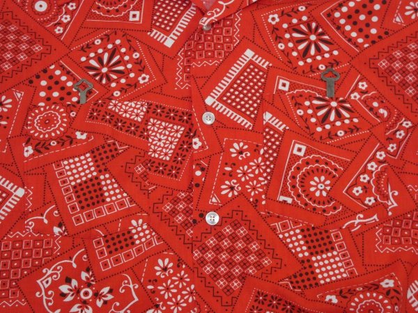 画像5: 70s Bellcraft BANDANA  ALL OVER PATTERN S/S SHIRT (5)