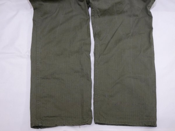 画像14: 40s US ARMY M-43 HBT TWILL UTILITY TROUSERS CARGO PANTS (14)