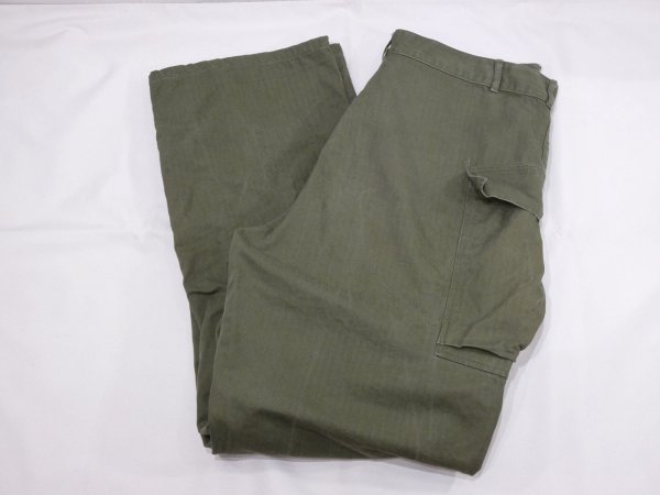 画像3: 40s US ARMY M-43 HBT TWILL UTILITY TROUSERS CARGO PANTS (3)