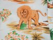 画像6: 60s NATIONAL SPORT SHIRT by Manhattan LION ALL OVER PATTERN RAYON HAWAIIAN SHIRT (6)